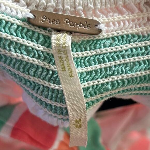 Free People Striped Halter Maxi Dress 100% Linen Size Medium - Picture 3 of 3